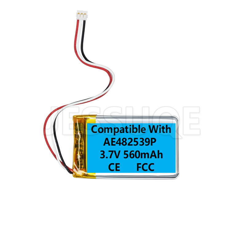 1 3.7V 560mAh Battery For Phonak AE482539P Deaf-aid Audiphone Hearing-aid Compilot II - Imagen 1