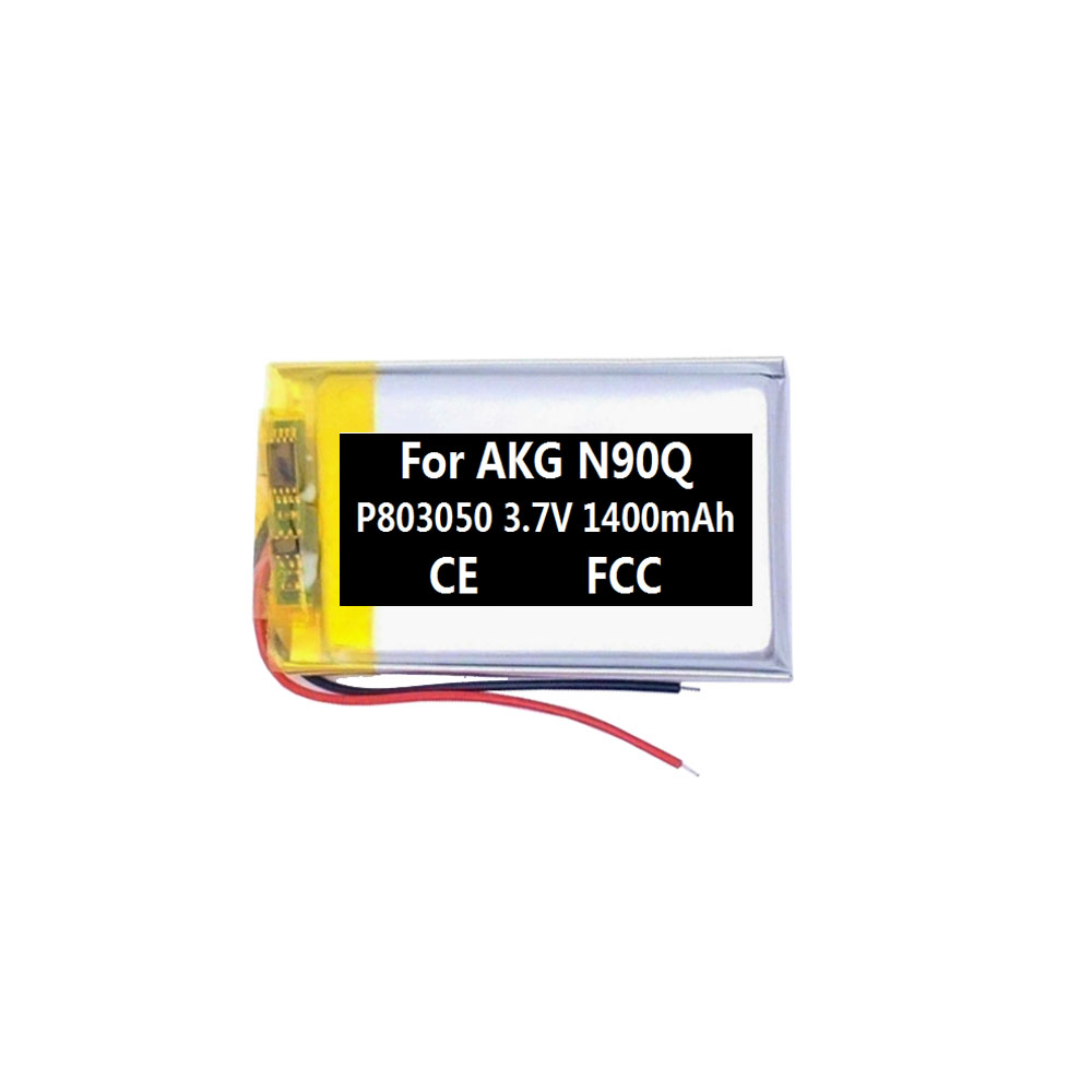 1 3.7V 1400mAh Battery For AKG N90Q P803050-2w Headset - الصورة 1