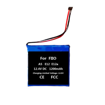 Bateria de 12,4 V e 1200 mAh para o amplificador DAC AMP Fiio A5, E12a e E12