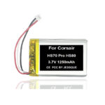 3.7V 1250mAh Battery For Corsair HS70 pro HS80 Headset - الصورة 2