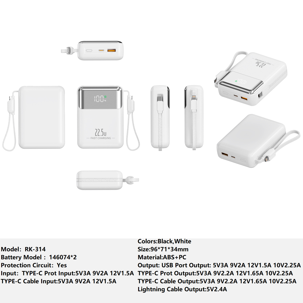 2WWW RK-314 Power bank Charger for Fully compatible with various devices Spare Powerbank Battery Wholesale Welcome to consult us — изображение 1
