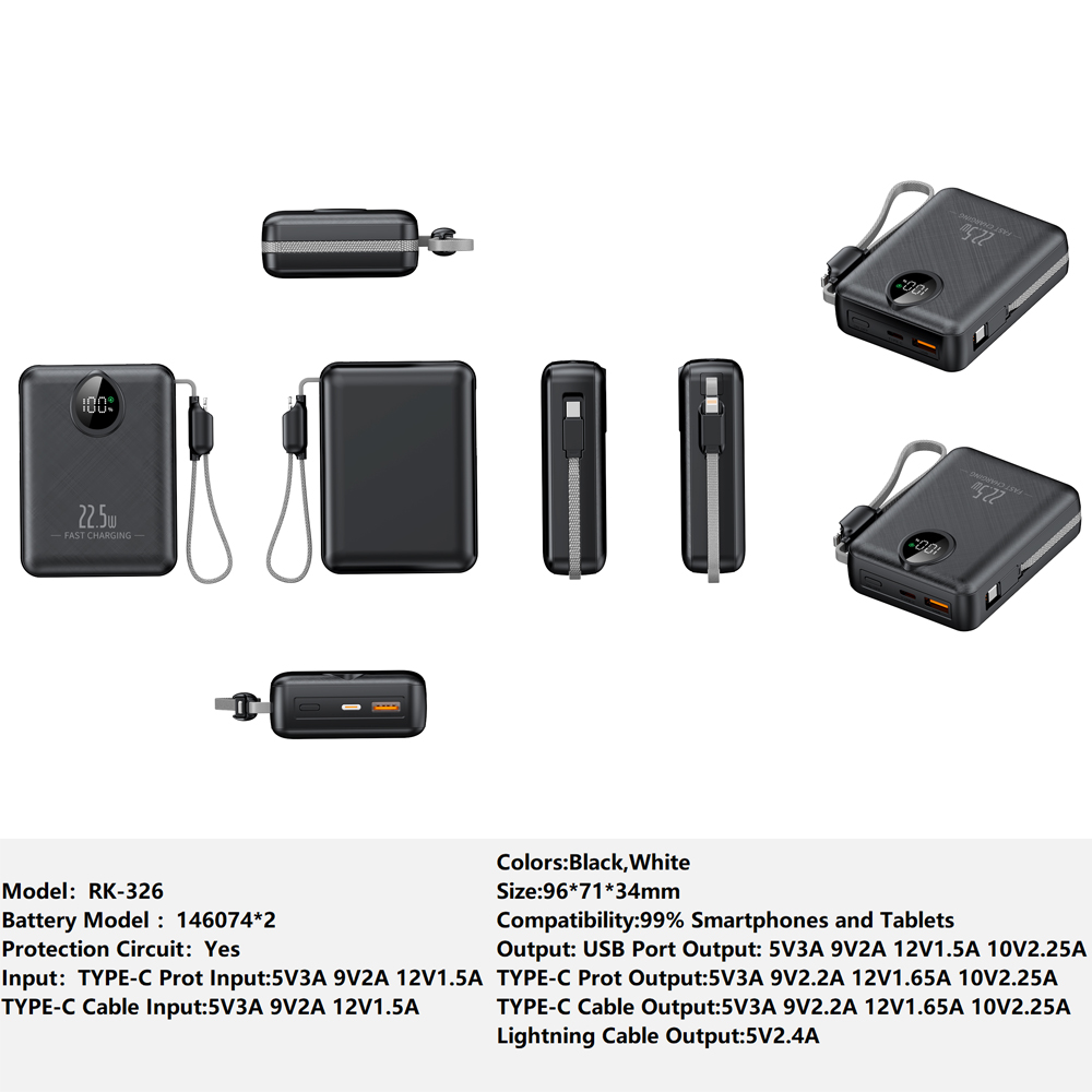 2WWWW RK-326 Power bank Charger for Fully compatible with various devices Spare Powerbank Battery Wholesale Welcome to consult us — изображение 1