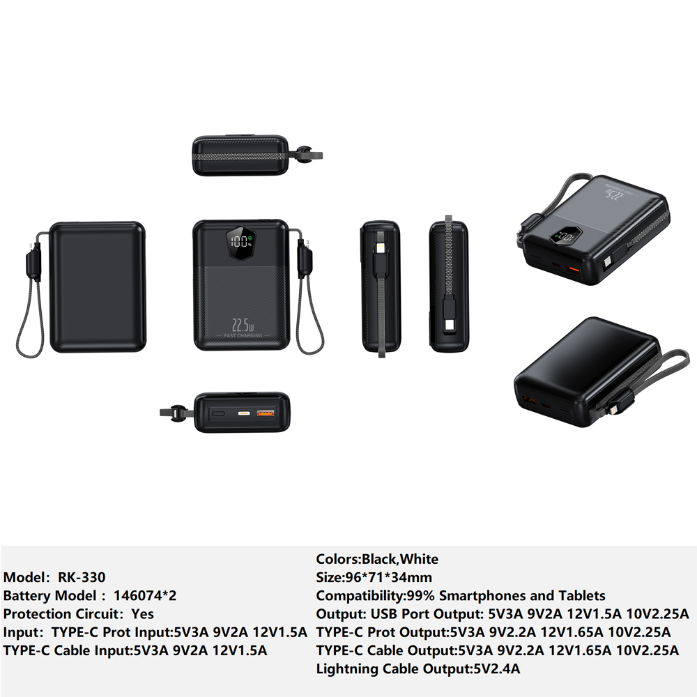 2WWWW RK-330 Power bank Charger for Fully compatible with various devices Spare Powerbank Battery Wholesale Welcome to consult us — изображение 1