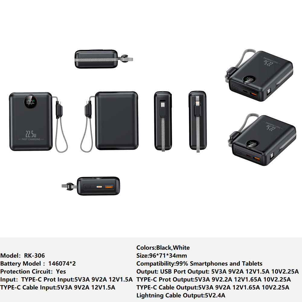 2WWWW RK-306 Power bank Charger for Fully compatible with various devices Spare Powerbank Battery Wholesale Welcome to consult us — изображение 1