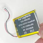 ⁦3.7V 1500mAh Battery For Logitech LIGHTSYNC Lightspeed G733 G735 533-000181 Game Headset⁩ - الصورة ⁦2⁩