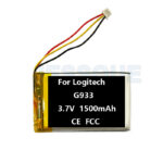 ⁦3.7V 1500mAh Battery For Logitech G933 Headset⁩ - الصورة ⁦2⁩