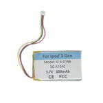 3.7V 850mAh Battery For Ipod 3 3G 3rd 3Gen Generation A1040 616-0159 A1040 MP3 - Image 2