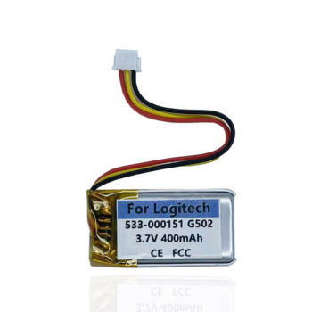 3.7V 400mAh Battery For Logitech G502 Hero Proteus Spectrum RGB Wireless Mouse