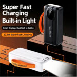 RK-019 Bank Portable Fast Charger for iPhone and for Type-c Spare Powerbank Battery Wholesale Welcome to consult us Customizable with LED lights - Imagem 4
