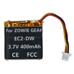 Bateria de 3,7 V e 400 mAh para o rato Zowie Gear EC2-DW