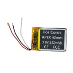 3.8V 232mAh Battery For Coros Apex 42mm Smart Watch