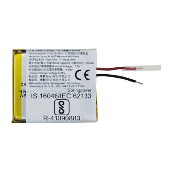 3.8V 340mAh BS02WA Battery For Xiaomi Black Shark Bluetooth Watch