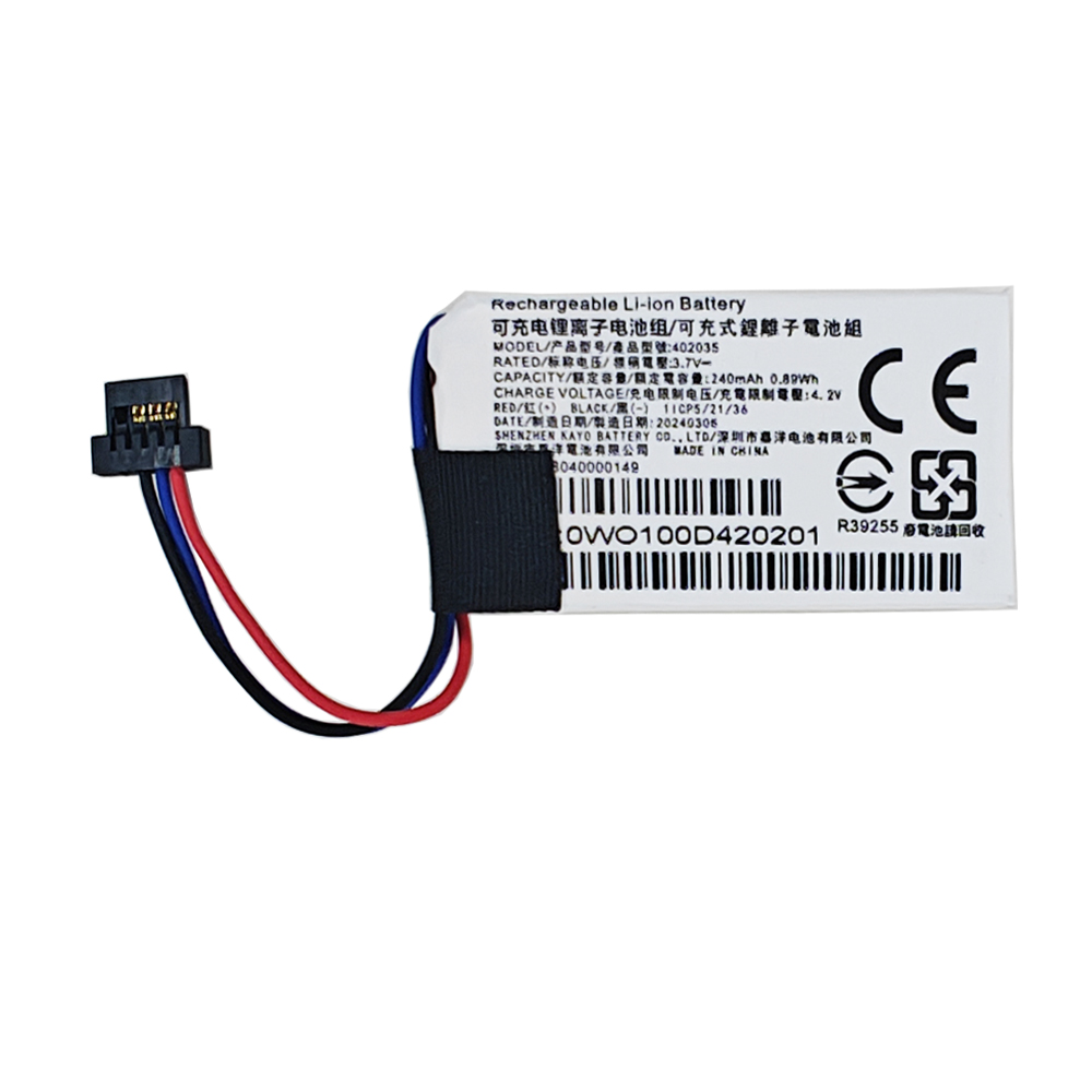 未标题-2 3.7V 240mAh Battery For Mio 528 368A 408A 368 628 Mivue 538 Drive Recorder - الصورة 1
