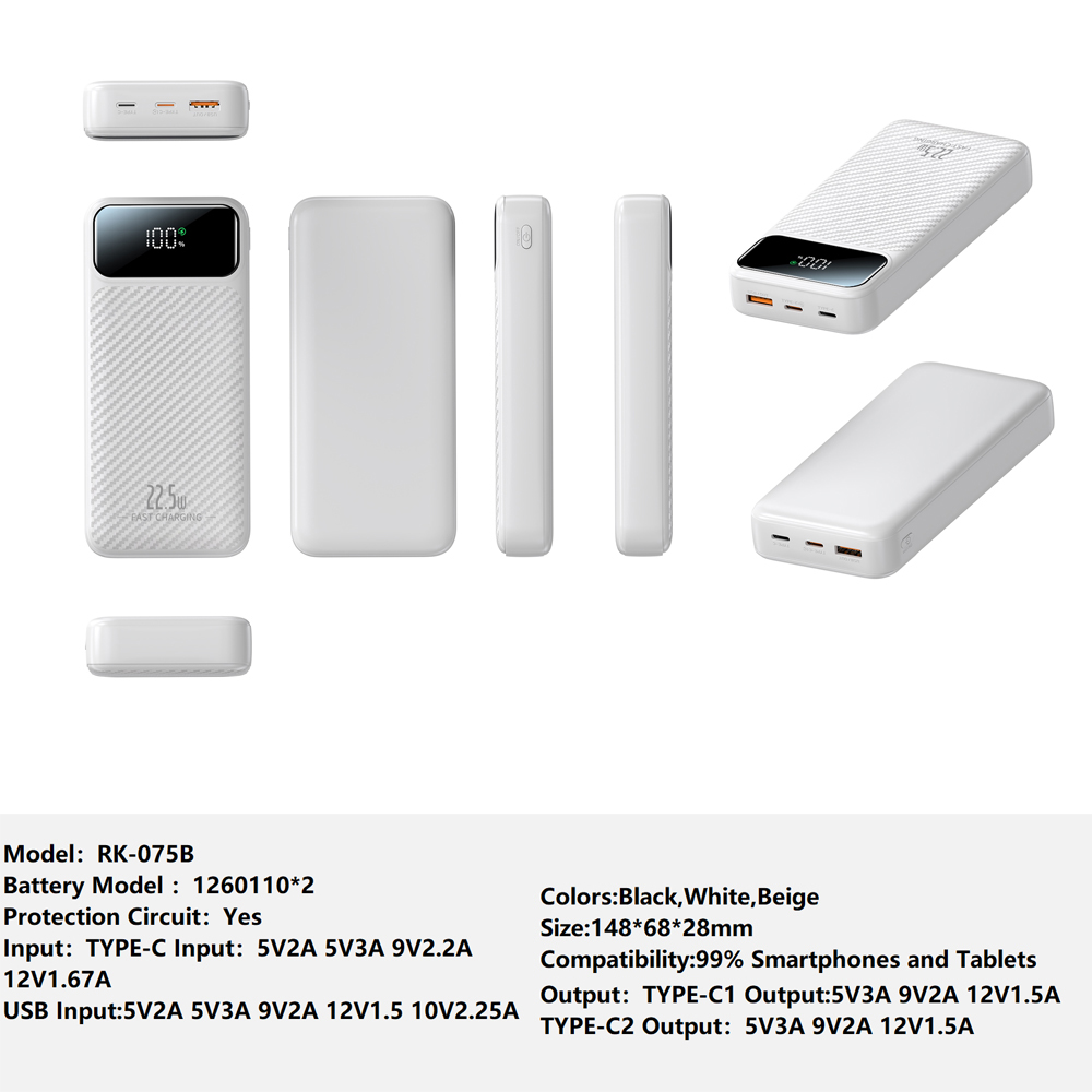 英语2W RK-075B Bank Portable Fast Charger for Fully compatible with various devices Spare Powerbank Battery Wholesale Welcome to consult us — изображение 1