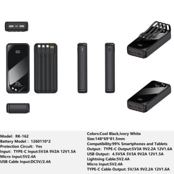 RK-152 power bank Charger for Fully compatible with various devices Spare Powerbank Battery Wholesale Welcome to consult us