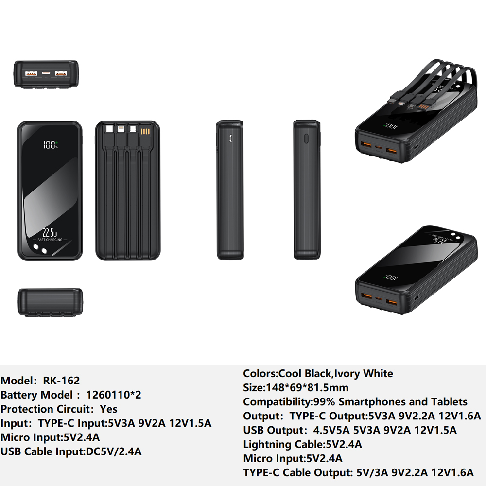 英语2W RK-152 power bank Charger for Fully compatible with various devices Spare Powerbank Battery Wholesale Welcome to consult us — изображение 1