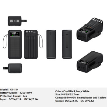 RK-154 Solar power bank Charger for Fully compatible with various devices Spare Powerbank Battery Wholesale Welcome to consult us